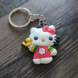 Hello Kitty Keychain with Red and Yellow Accents NWOT